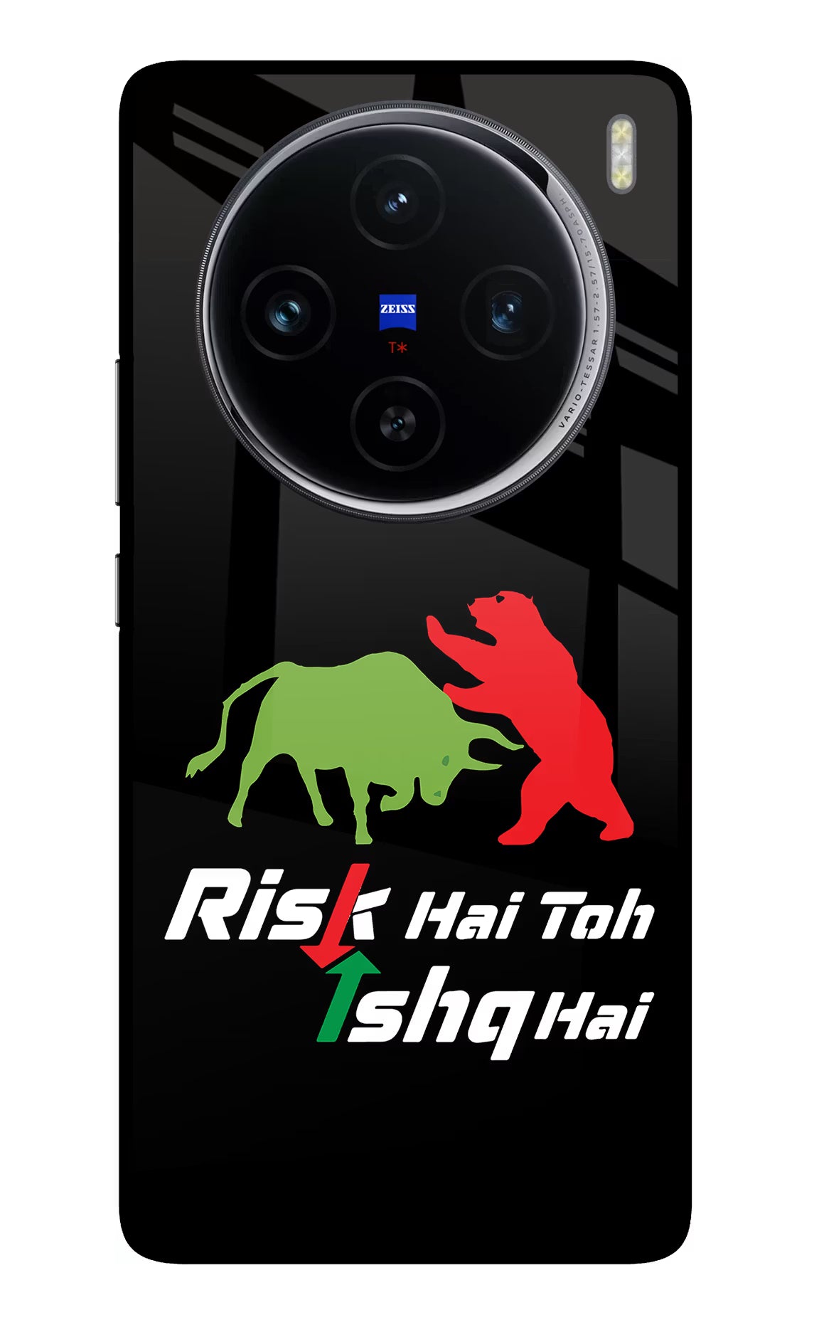 Risk Hai Toh Ishq Hai Vivo X100 Glass Case Back Cover by Casekaro