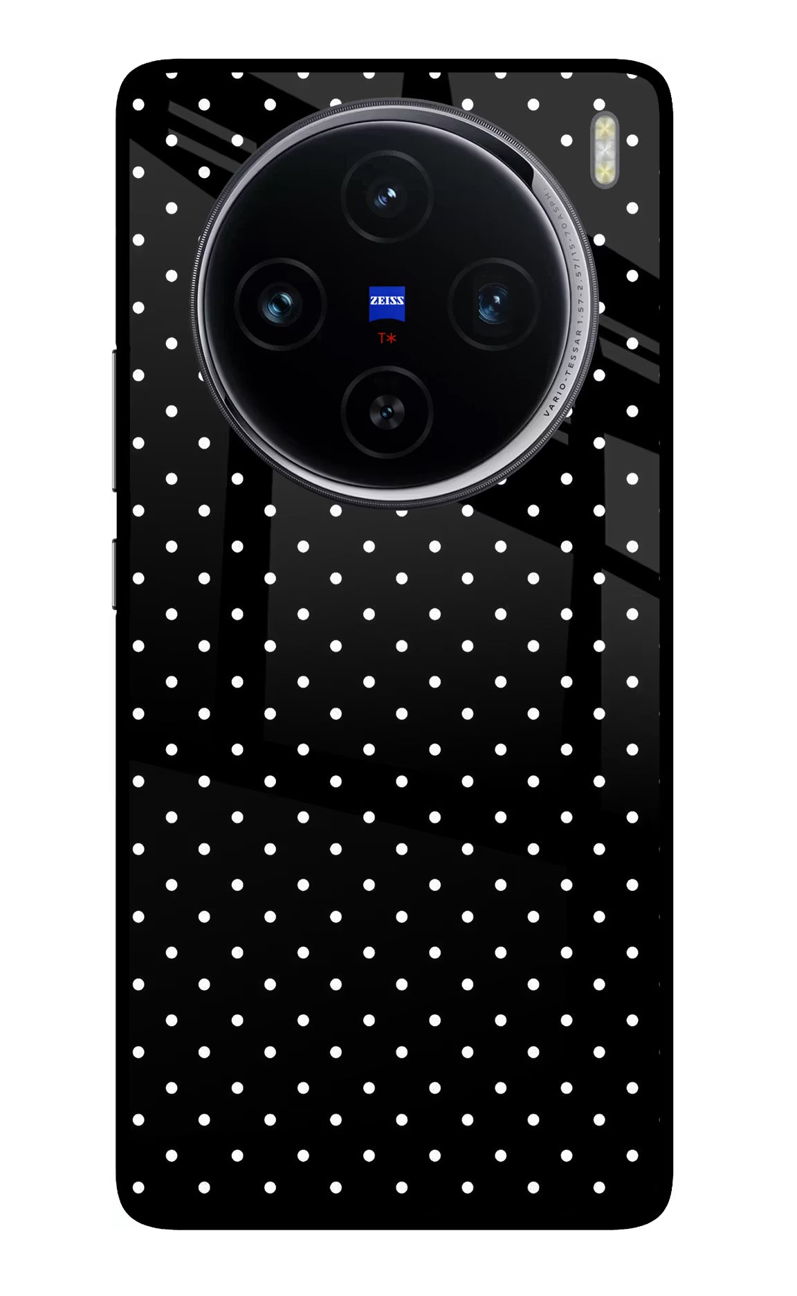 White Dots Vivo X100 Glass Case