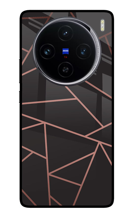 Geometric Pattern Vivo X100 Glass Case