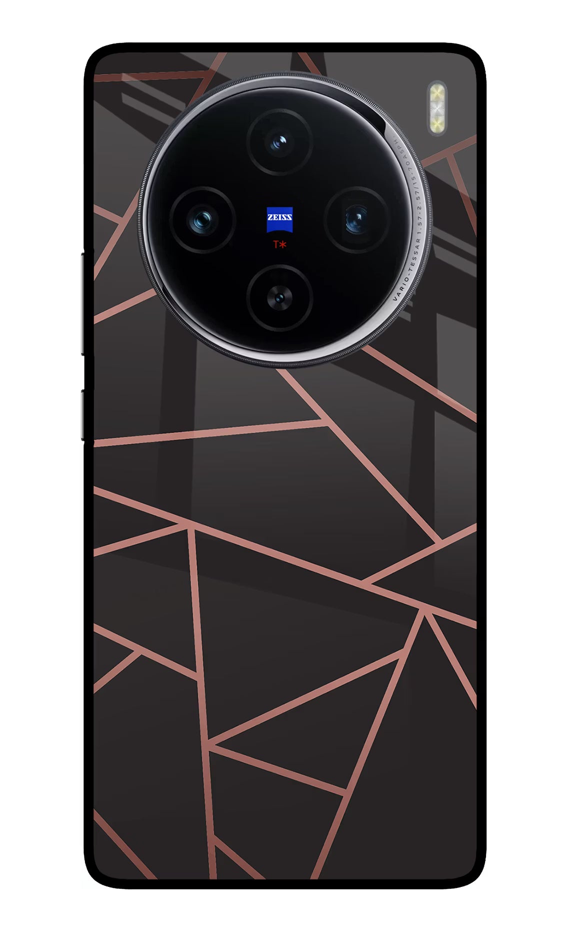 Geometric Pattern Vivo X100 Glass Case Back Cover by Casekaro