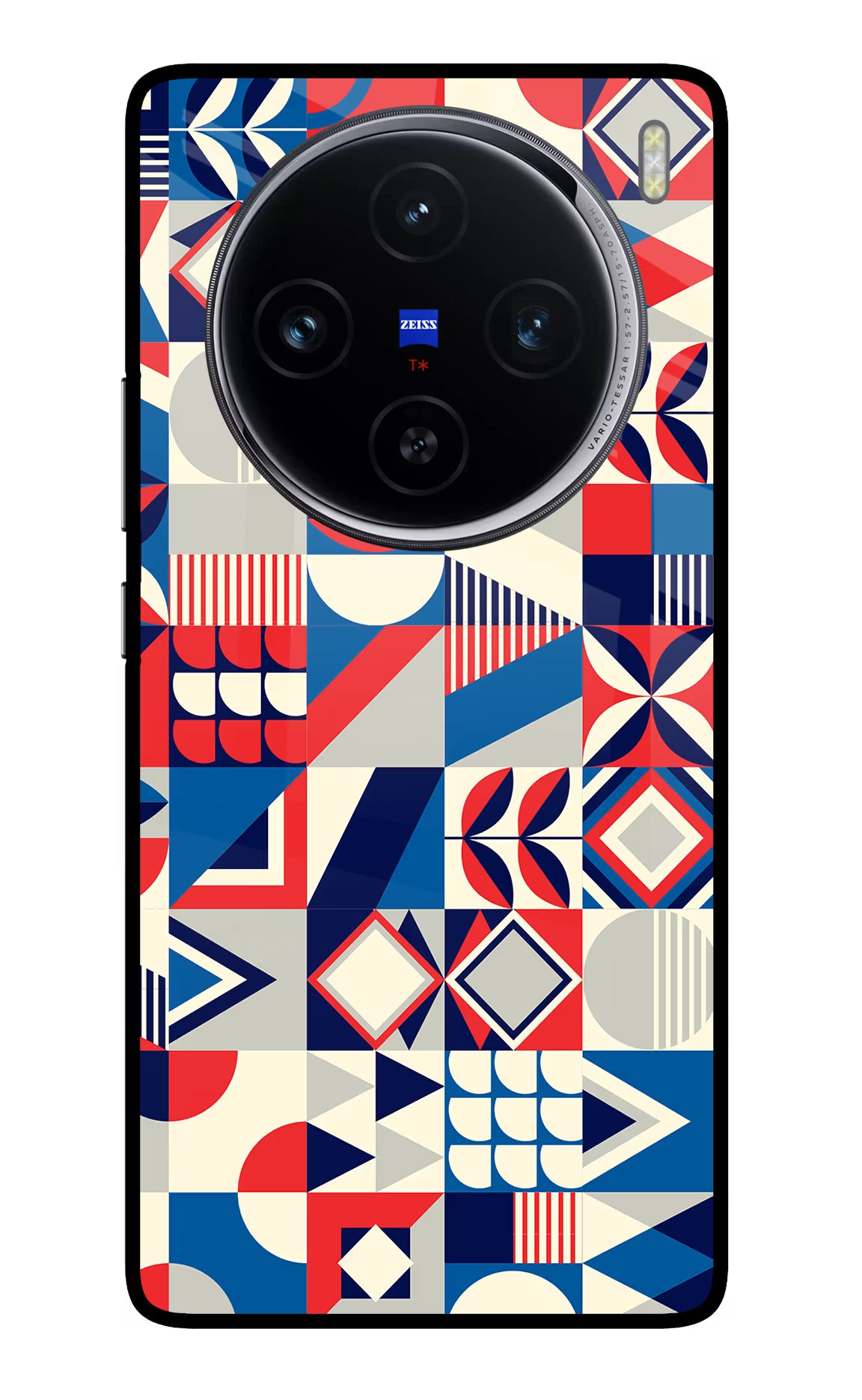 Colorful Pattern Vivo X100 Glass Case Back Cover by Casekaro
