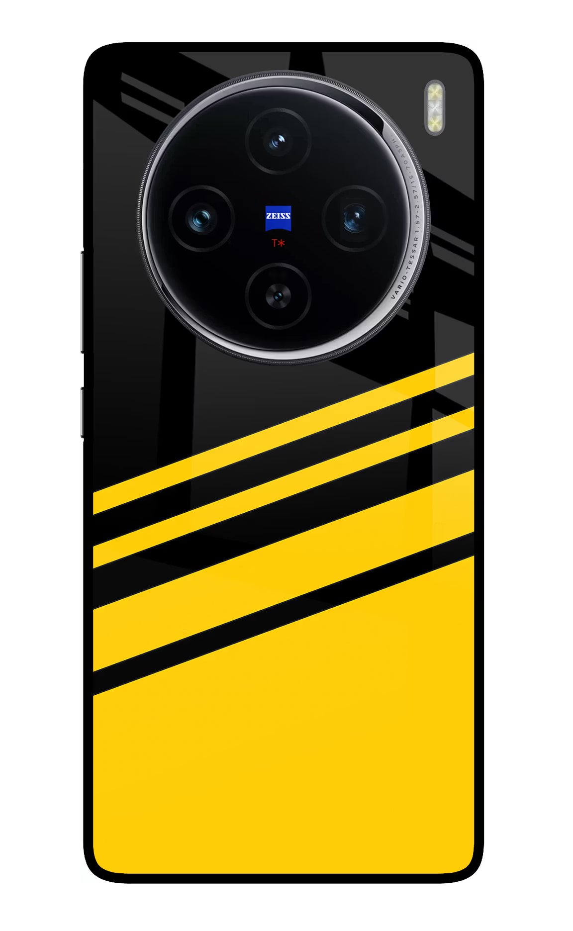 Yellow Shades Vivo X100 Glass Case Back Cover by Casekaro