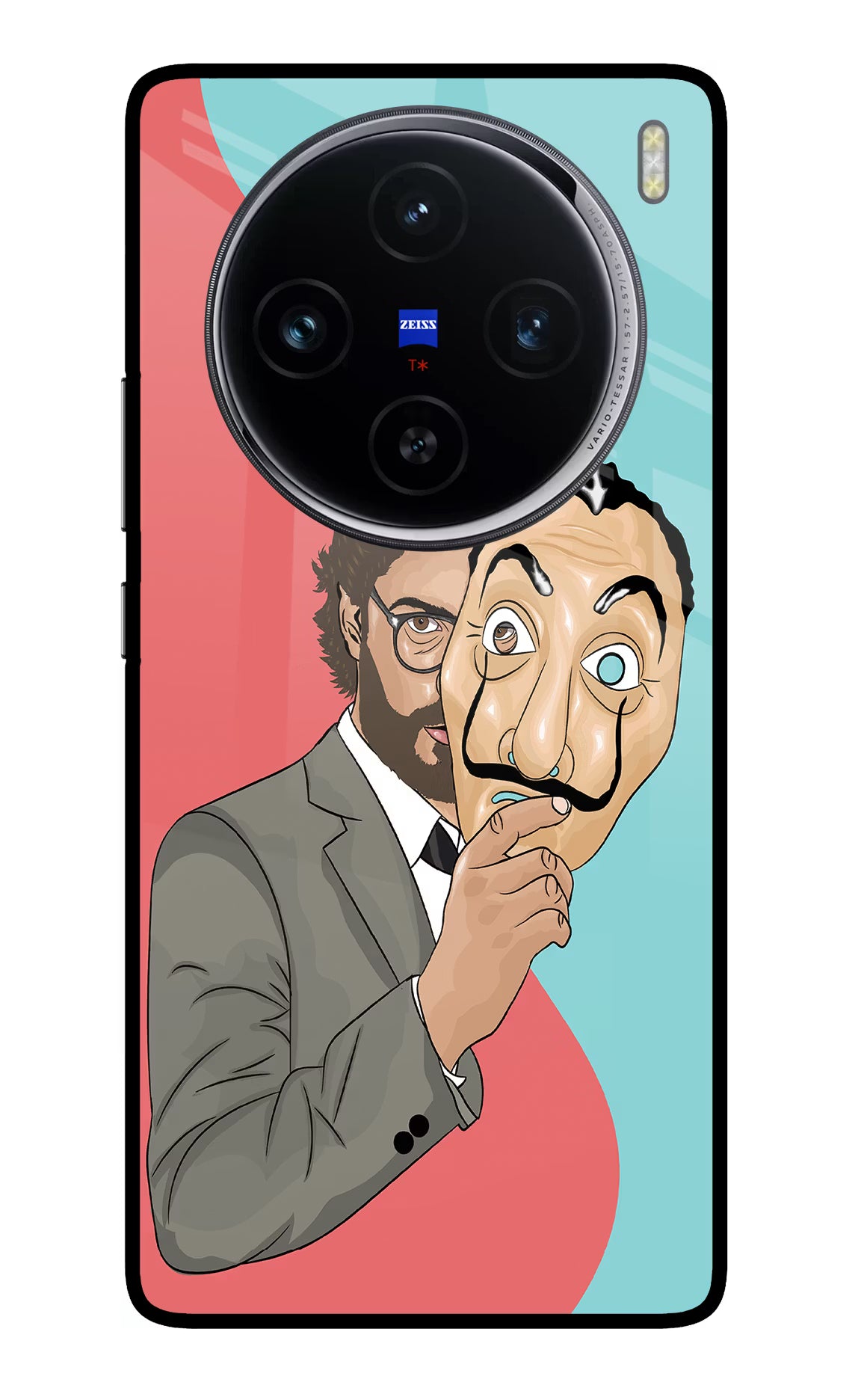 Professor Vivo X100 Glass Case Back Cover by Casekaro