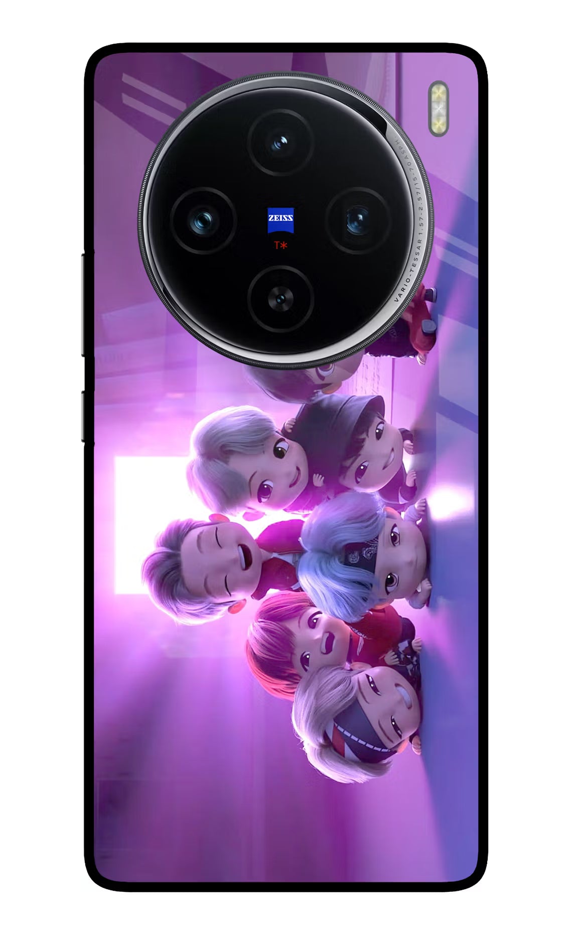 BTS Chibi Vivo X100 Glass Case Back Cover by Casekaro