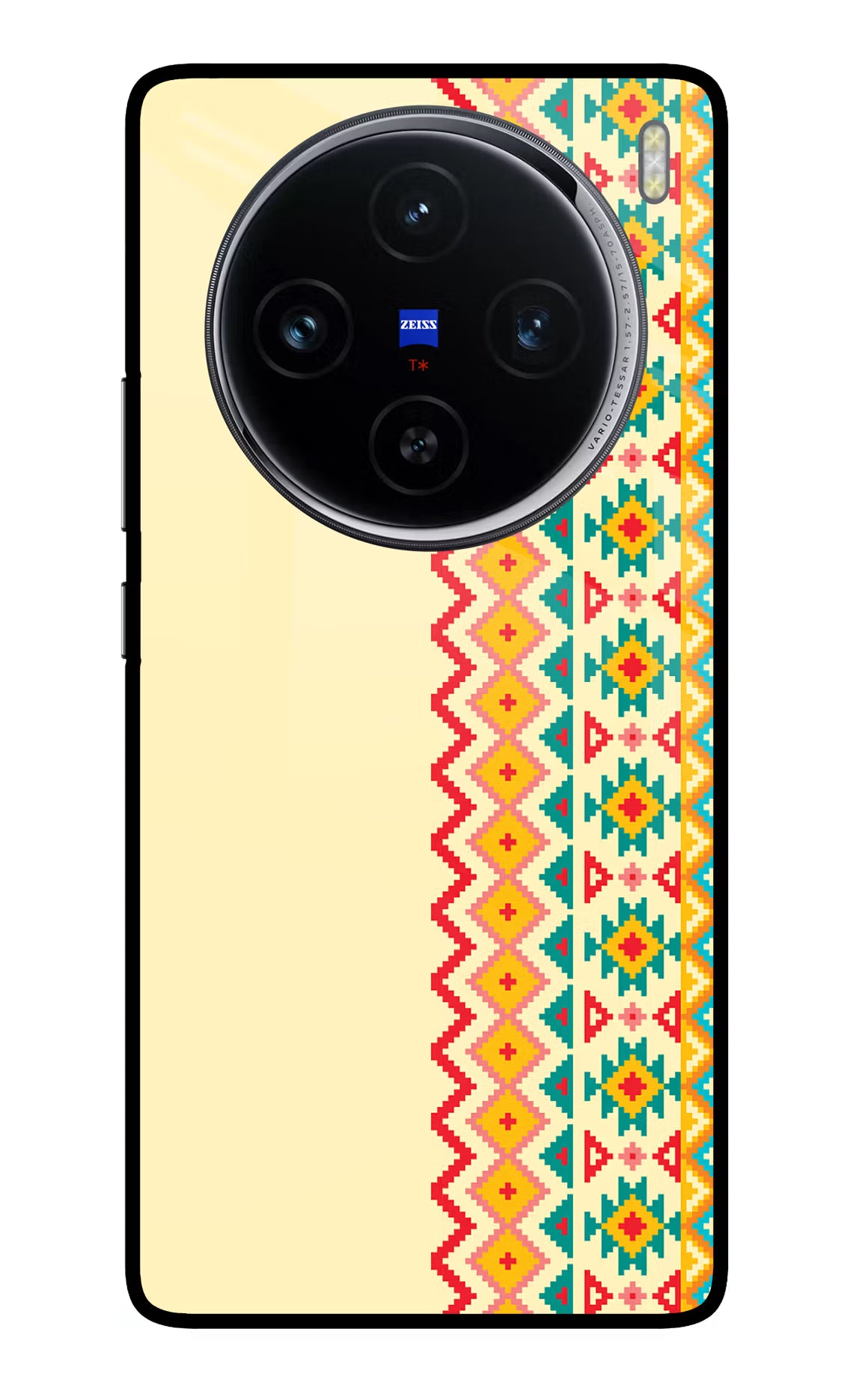 Ethnic Seamless Vivo X100 Glass Case Back Cover by Casekaro