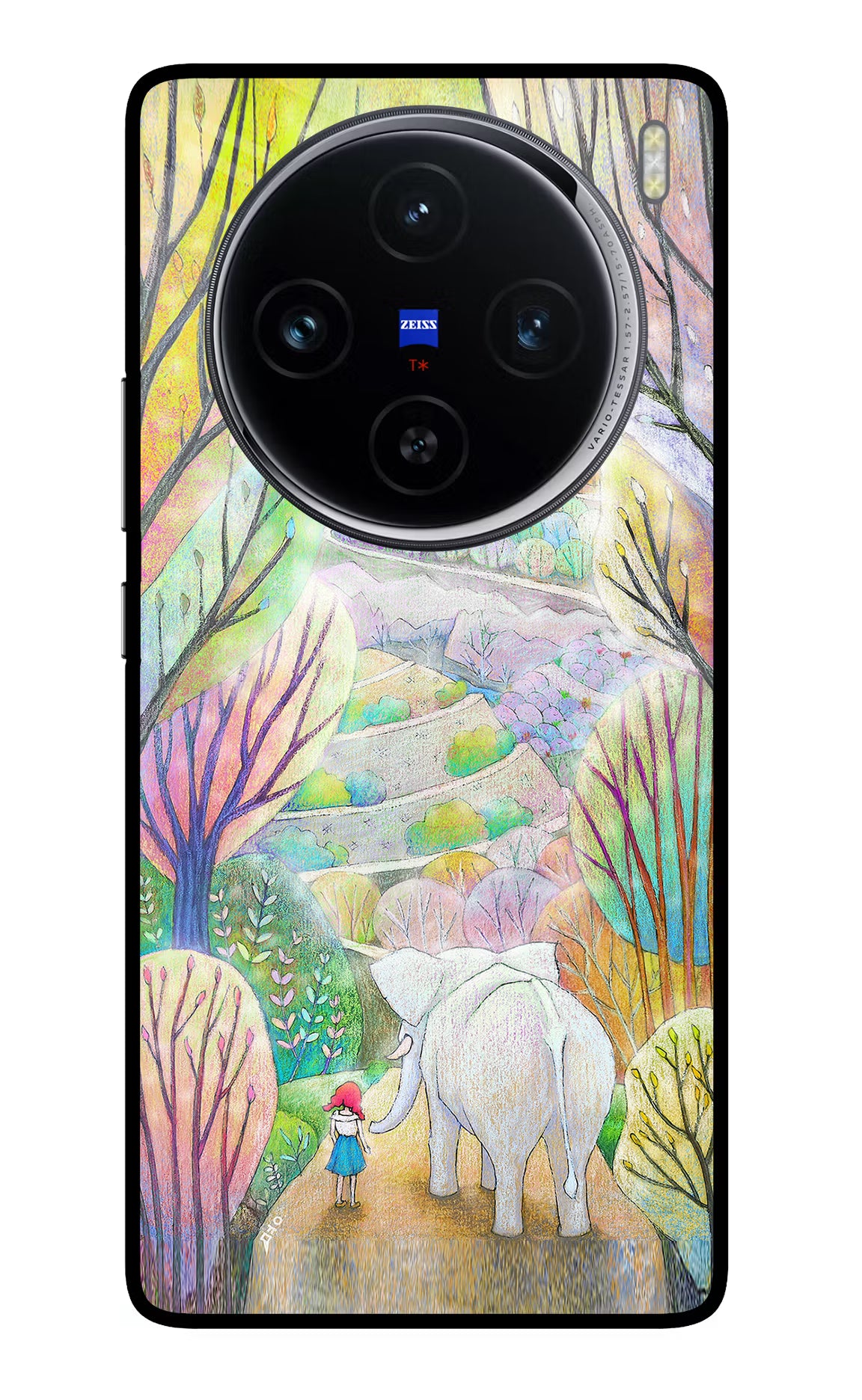 Nature Painting Vivo X100 Glass Case Back Cover by Casekaro
