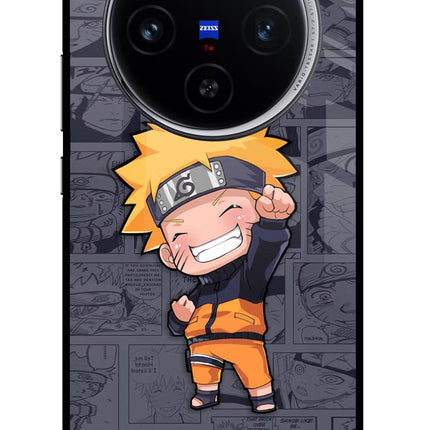 Chota Naruto Vivo X100 Glass Case Back Cover by Casekaro