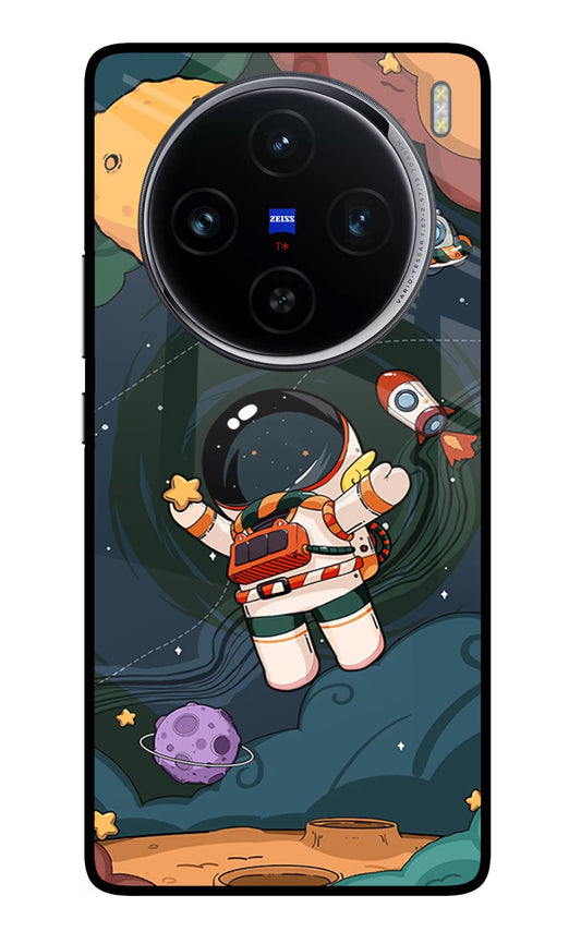 Cartoon Astronaut Vivo X100 Glass Case