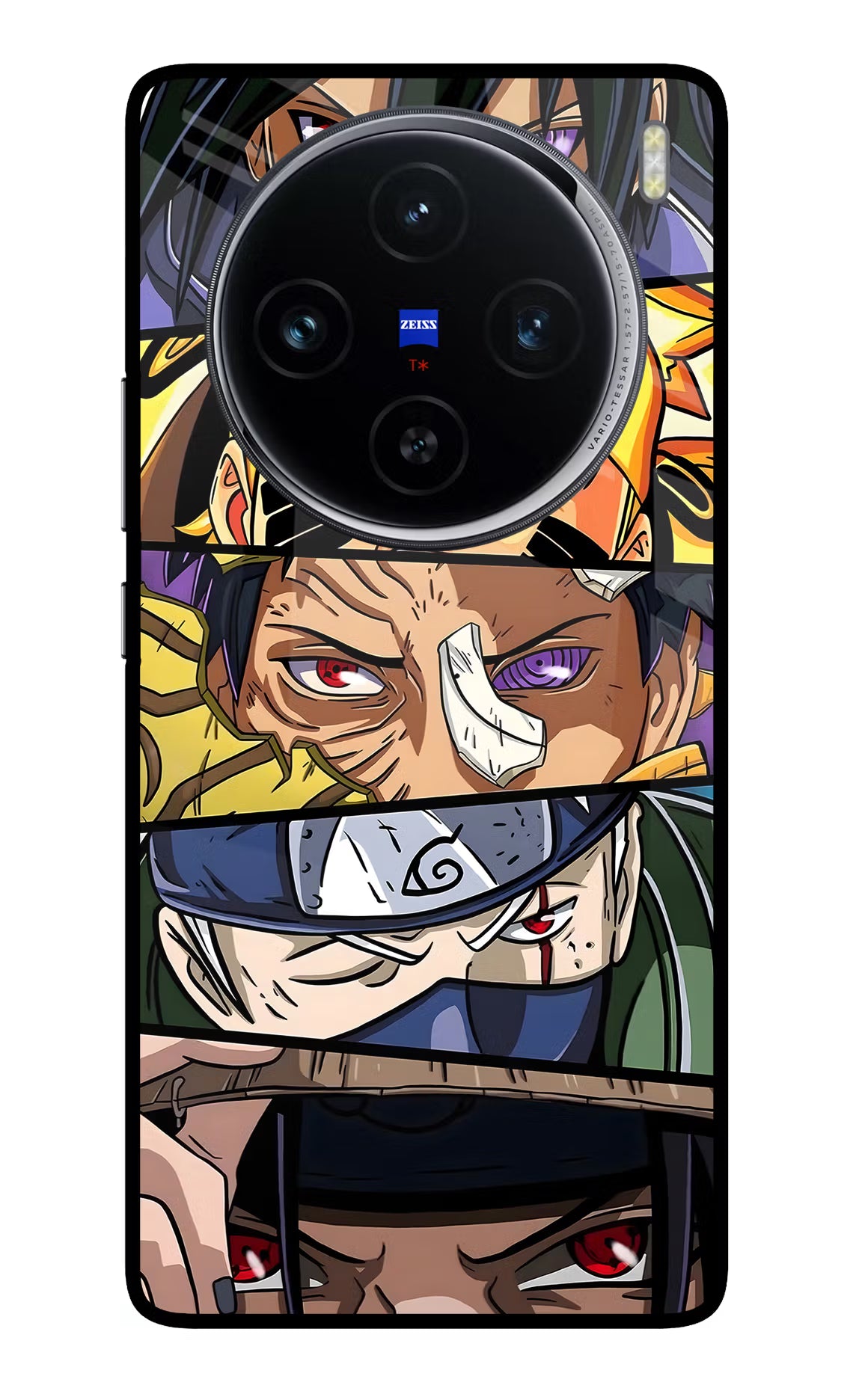 Naruto Character Vivo X100 Glass Case Back Cover by Casekaro