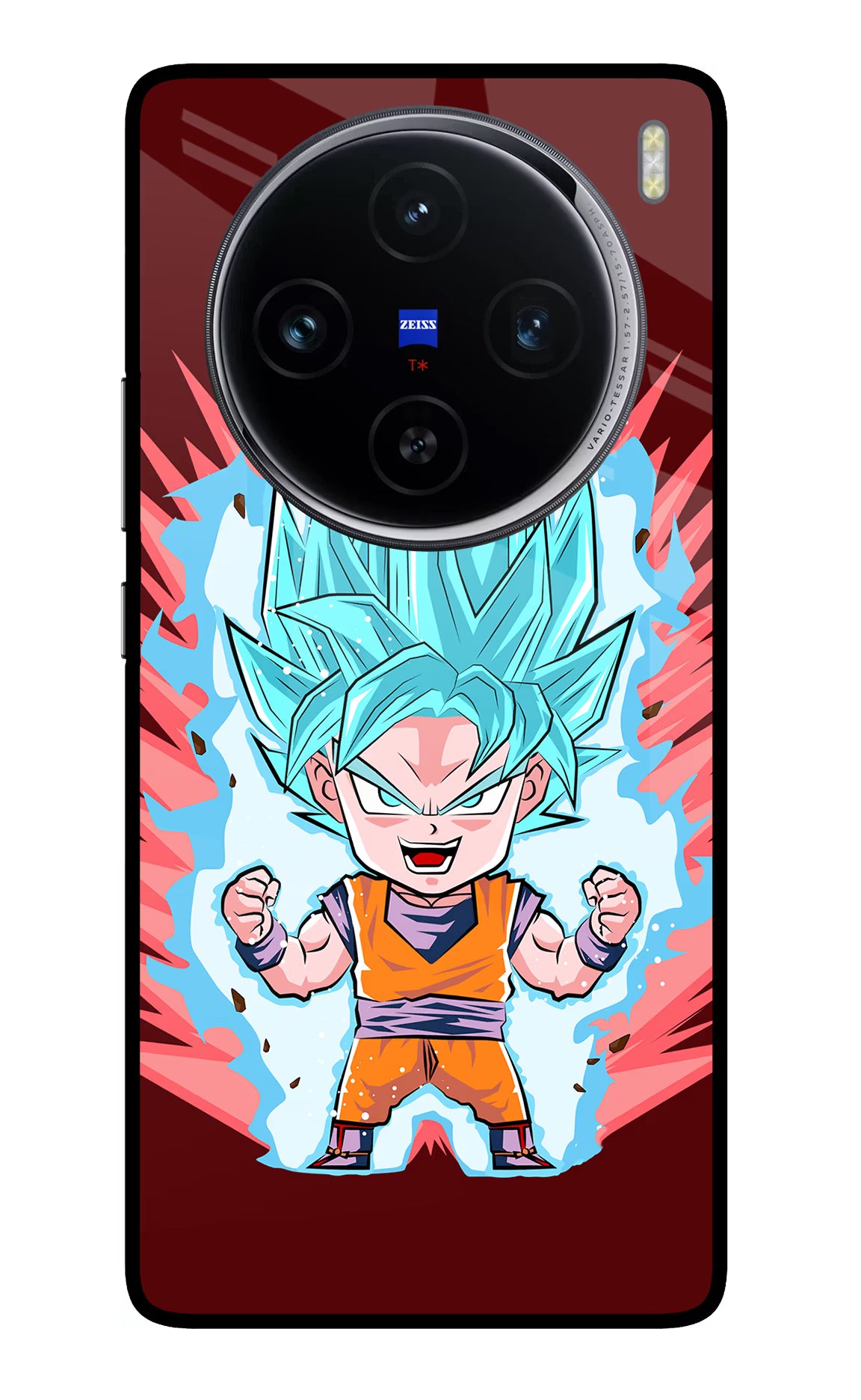 Goku Little Vivo X100 Glass Case Back Cover by Casekaro