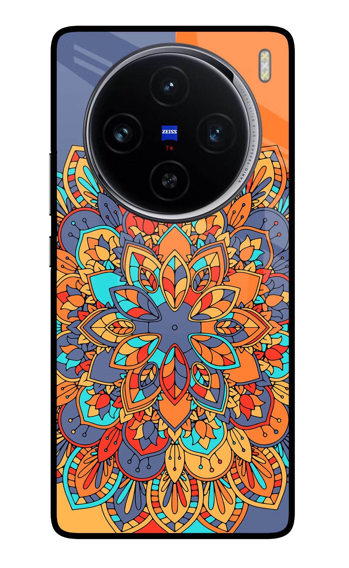 Color Mandala Vivo X100 Glass Case Back Cover by Casekaro