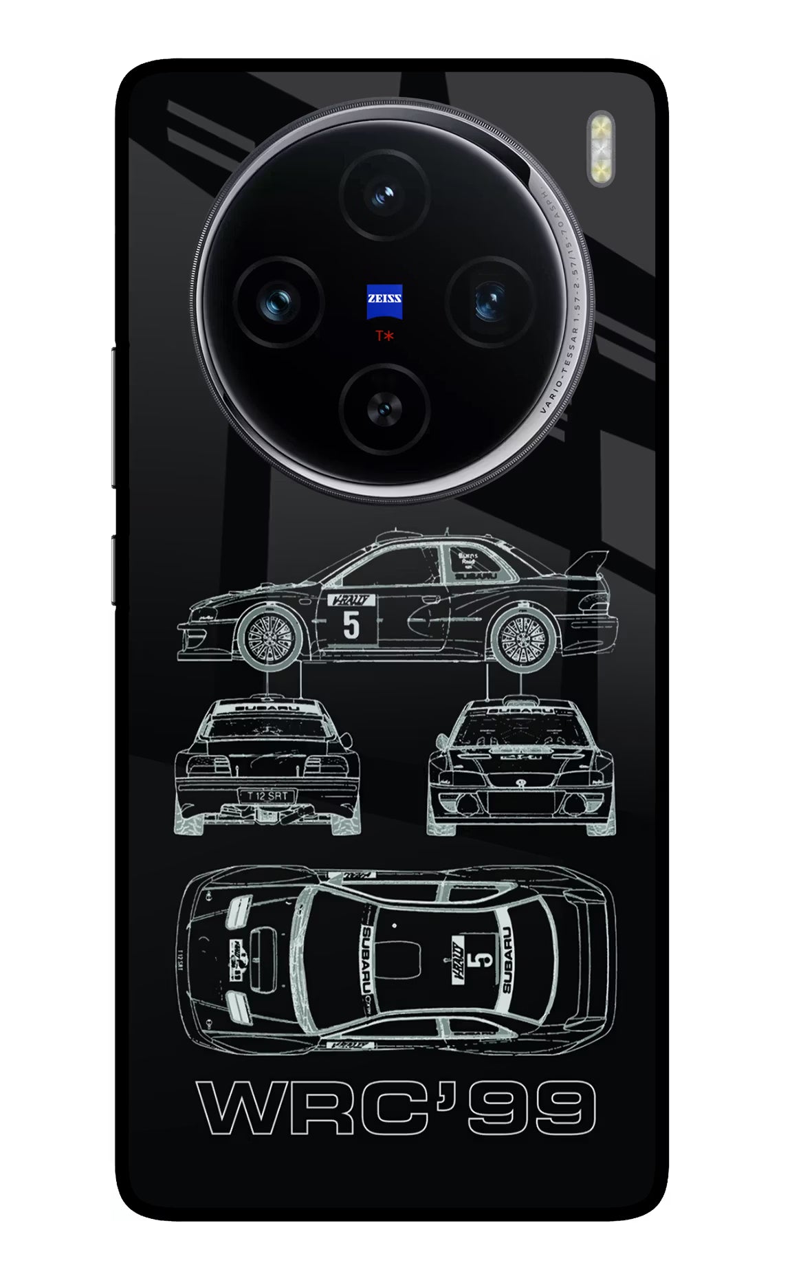 WRC'99 Vivo X100 Glass Case Back Cover by Casekaro