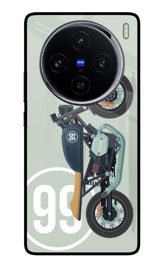 Classic Cafe Racer 99 Vivo X100 Glass Case