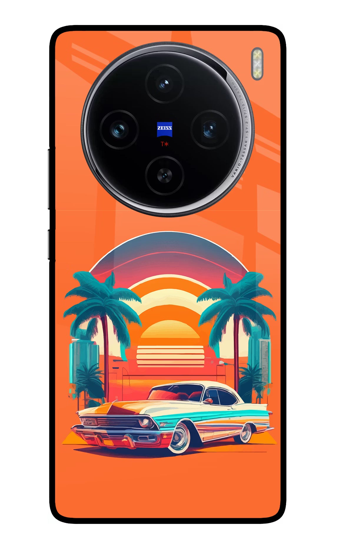 Palm Drive 80s Vivo X100 Glass Case