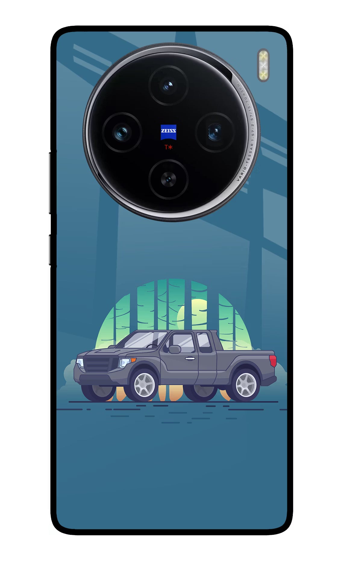 Retro Garage Vibe Vivo X100 Glass Case