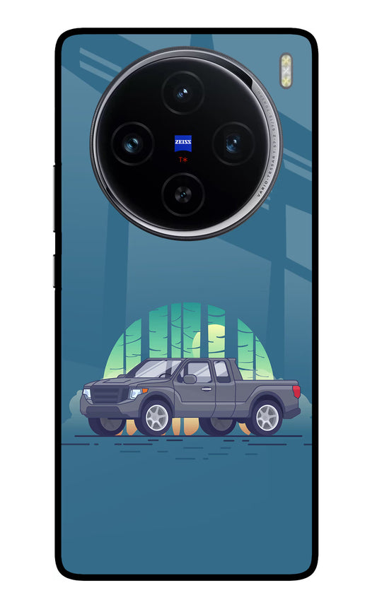 Retro Garage Vibe Vivo X100 Glass Case