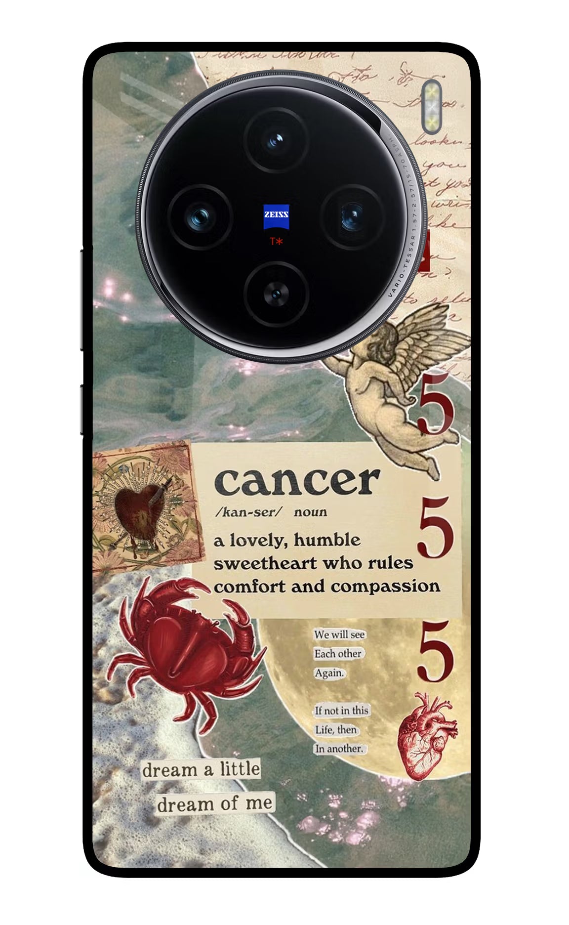 Cancer Zodiac Vivo X100 Glass Case Back Cover by Casekaro