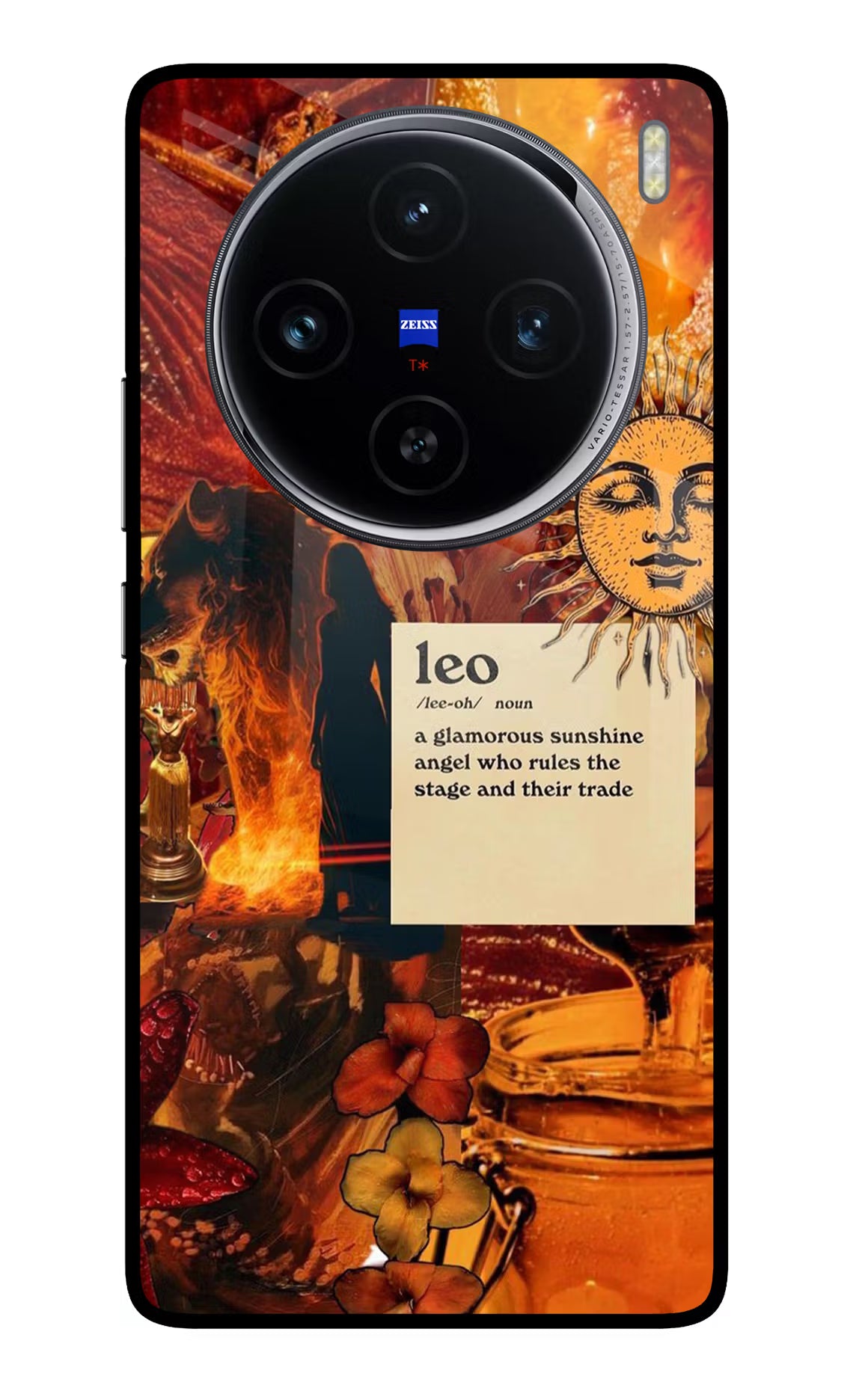 Leo Zodiac Vivo X100 Glass Case