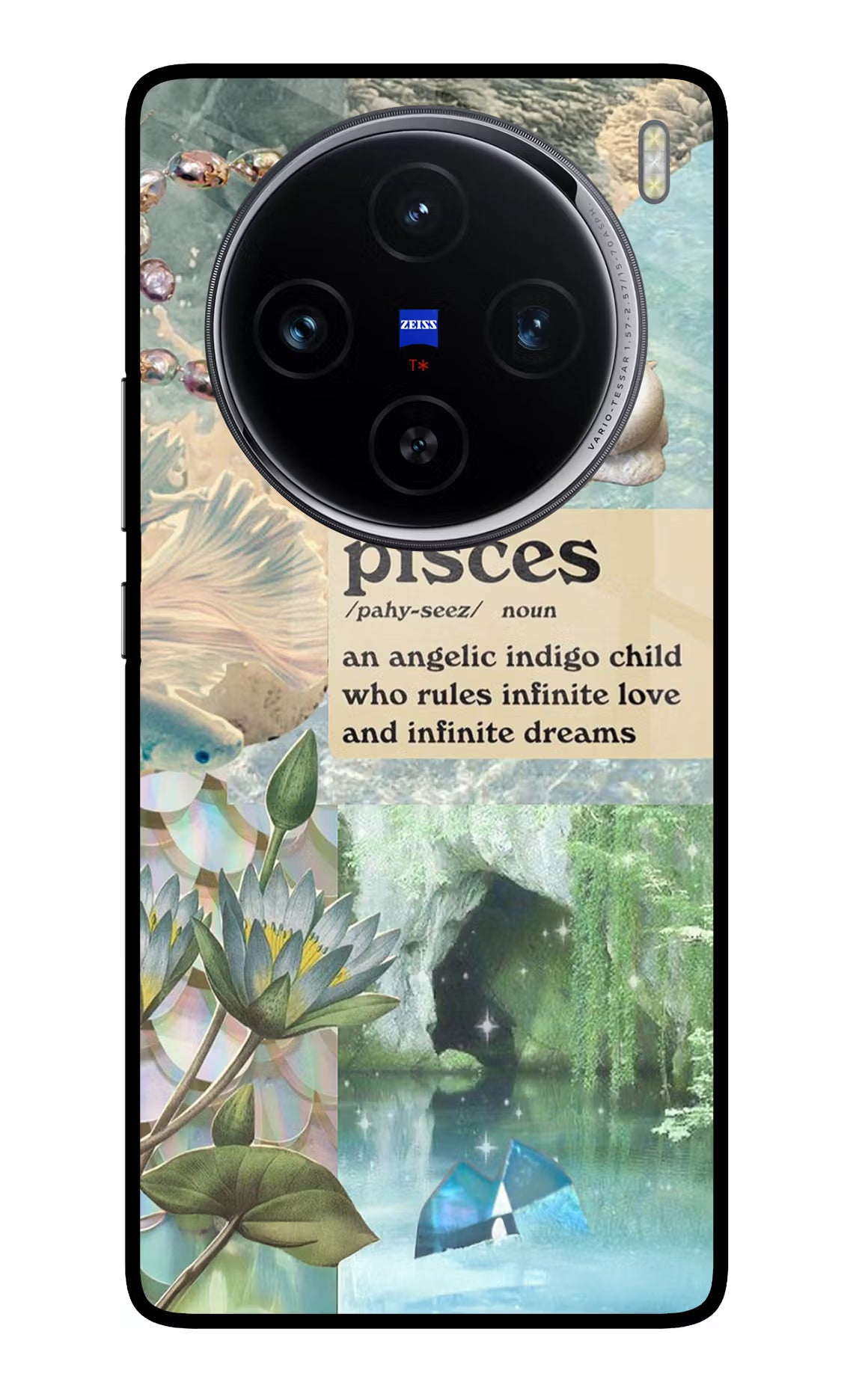 Pisces Zodiac Vivo X100 Glass Case Back Cover by Casekaro