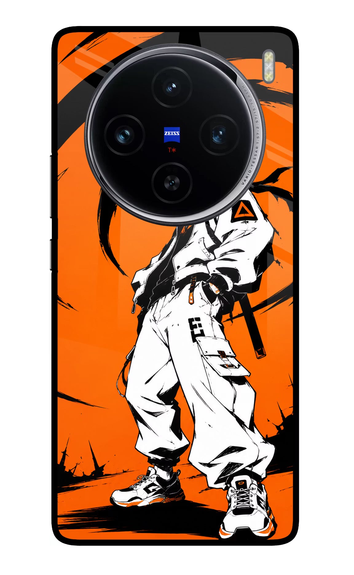 Street Samurai  Vivo X100 Glass Case Back Cover by Casekaro