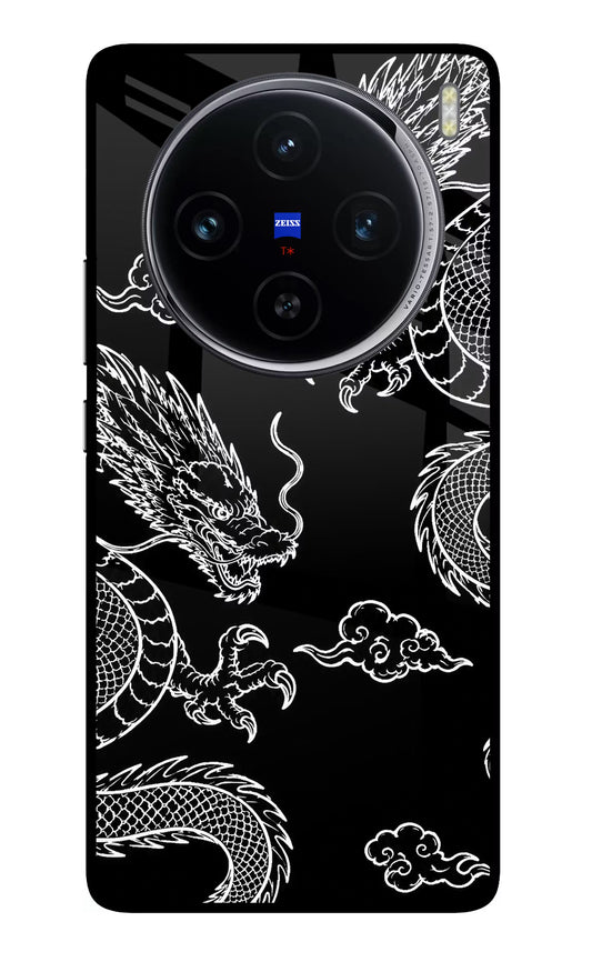 Twin Dragons Vivo X100 Glass Case
