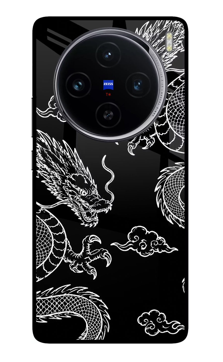 Twin Dragons Vivo X100 Back Cover, Glass case