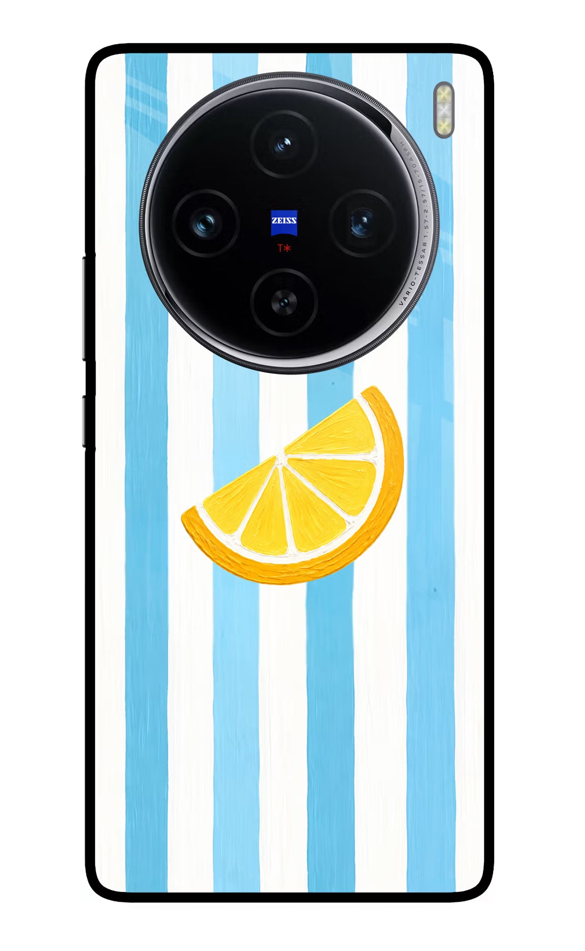 Summer Lemon Vivo X100 Glass Case Back Cover by Casekaro
