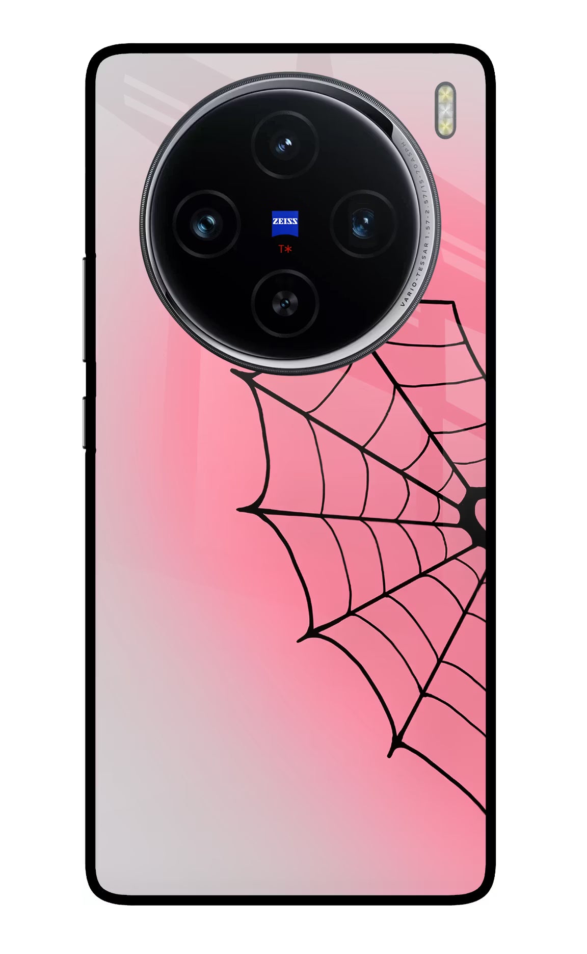 Pink Web Vivo X100 Glass Case