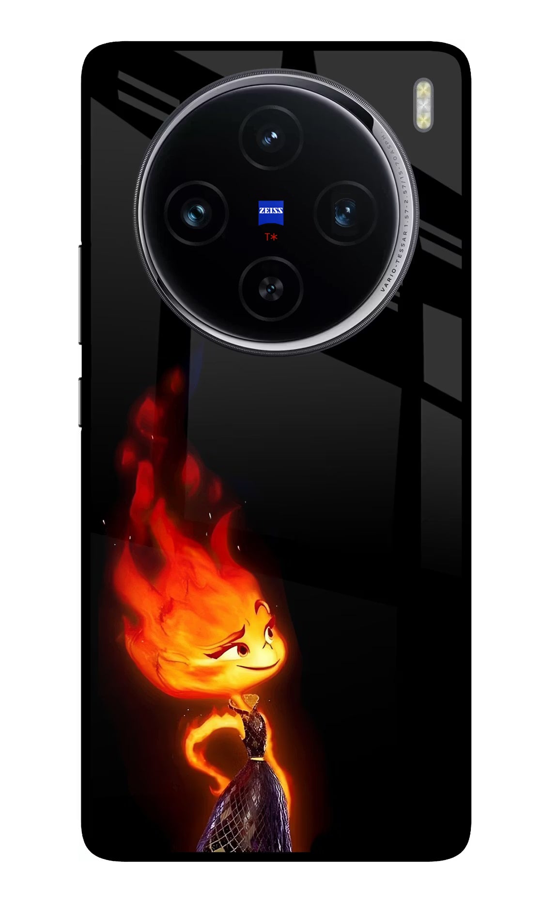Ember Flame Vivo X100 Glass Case