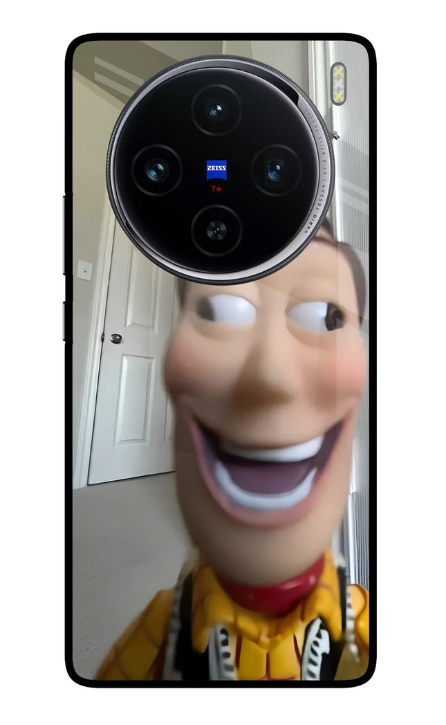Side Eye Woody Vivo X100 Glass Case