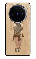 Krishna Vivo X100 Glass Case Back Cover by Casekaro