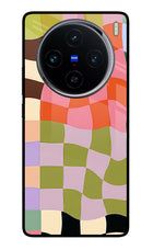 Wavy Grid Vivo X100 Glass Case