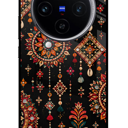 Boho Noir Vivo X100 Glass Case