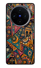 Folk Print Vivo X100 Glass Case