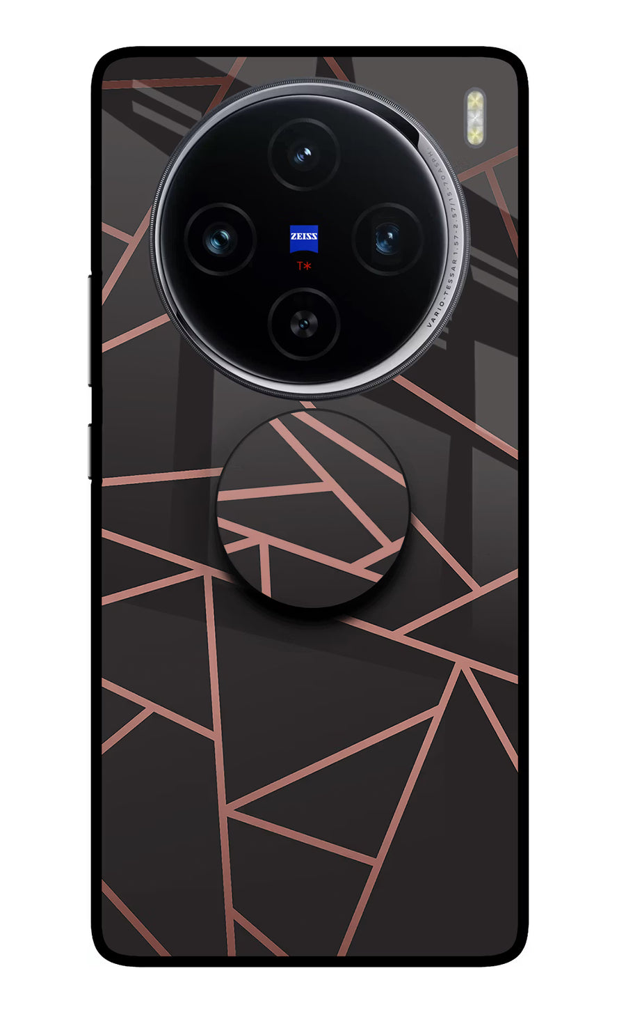 Geometric Pattern Vivo X100 Pop Case, Glass case