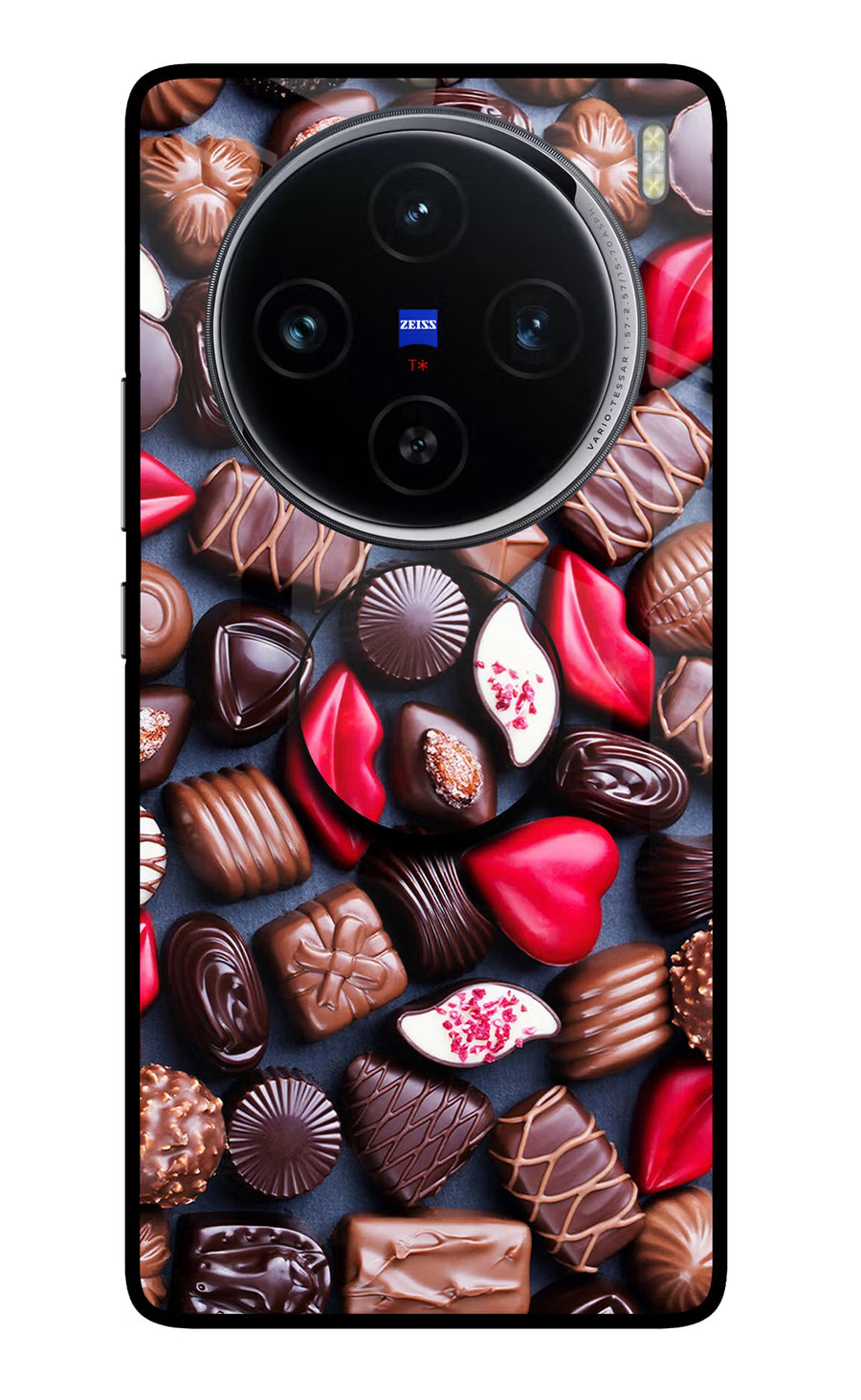 Chocolates Vivo X100 Pop Case, Glass case
