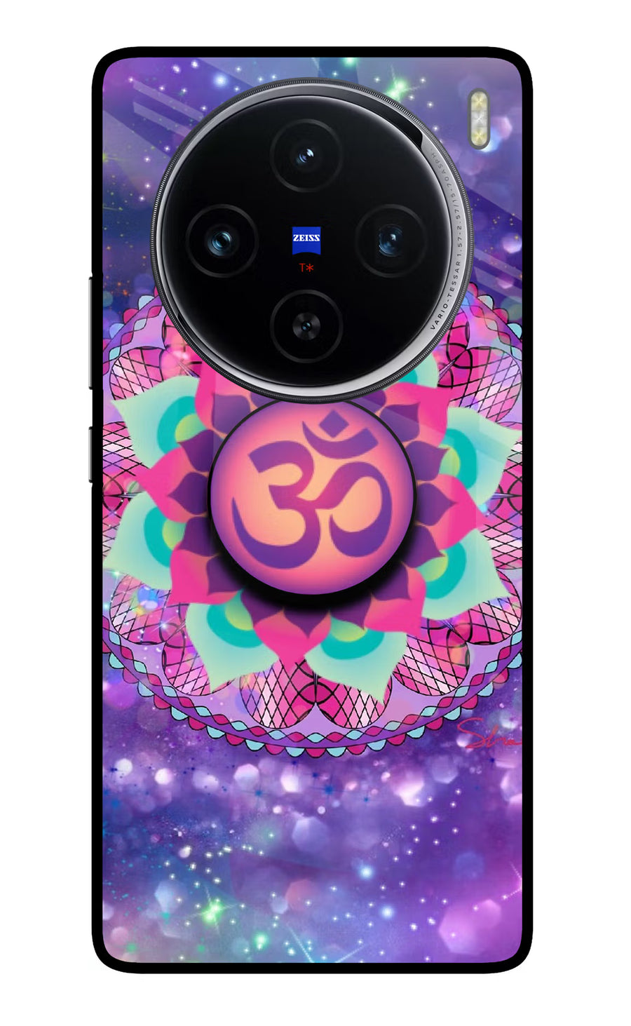 Om Purple Vivo X100 Pop Case, Glass case