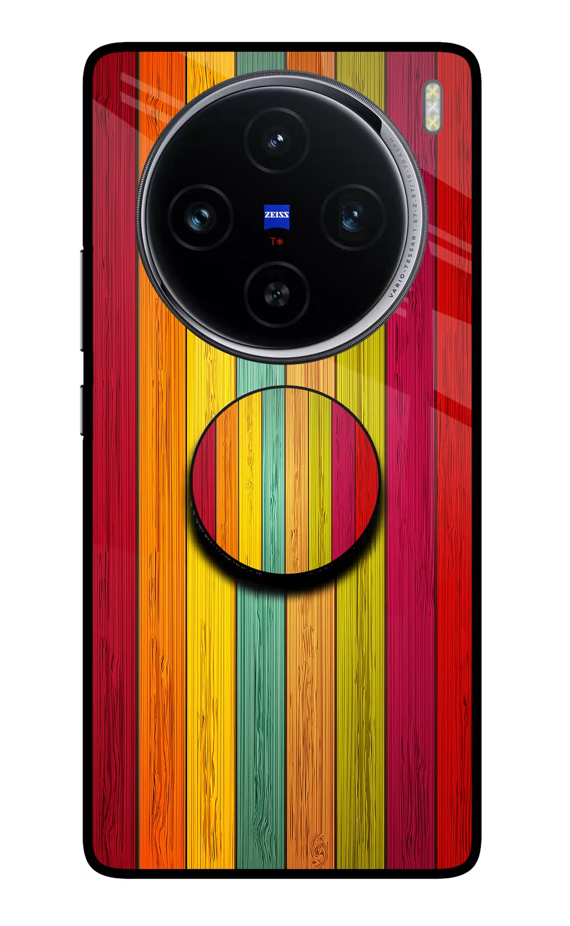 Multicolor Wooden Vivo X100 Pop Case by Casekaro