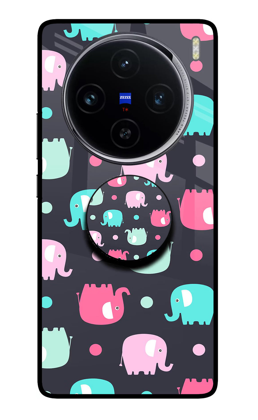 Baby Elephants Vivo X100 Pop Case, Glass case