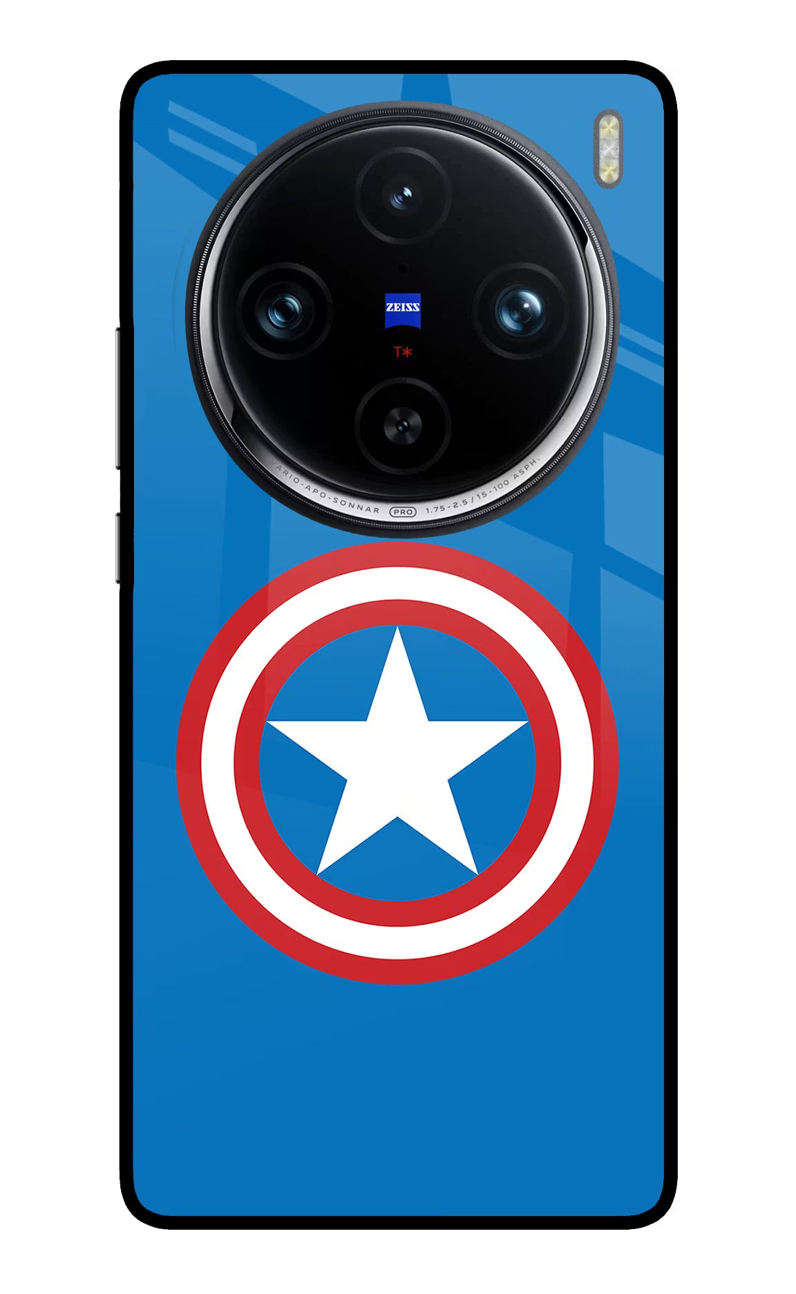 Captain America Logo Vivo X100 Pro Glass Case