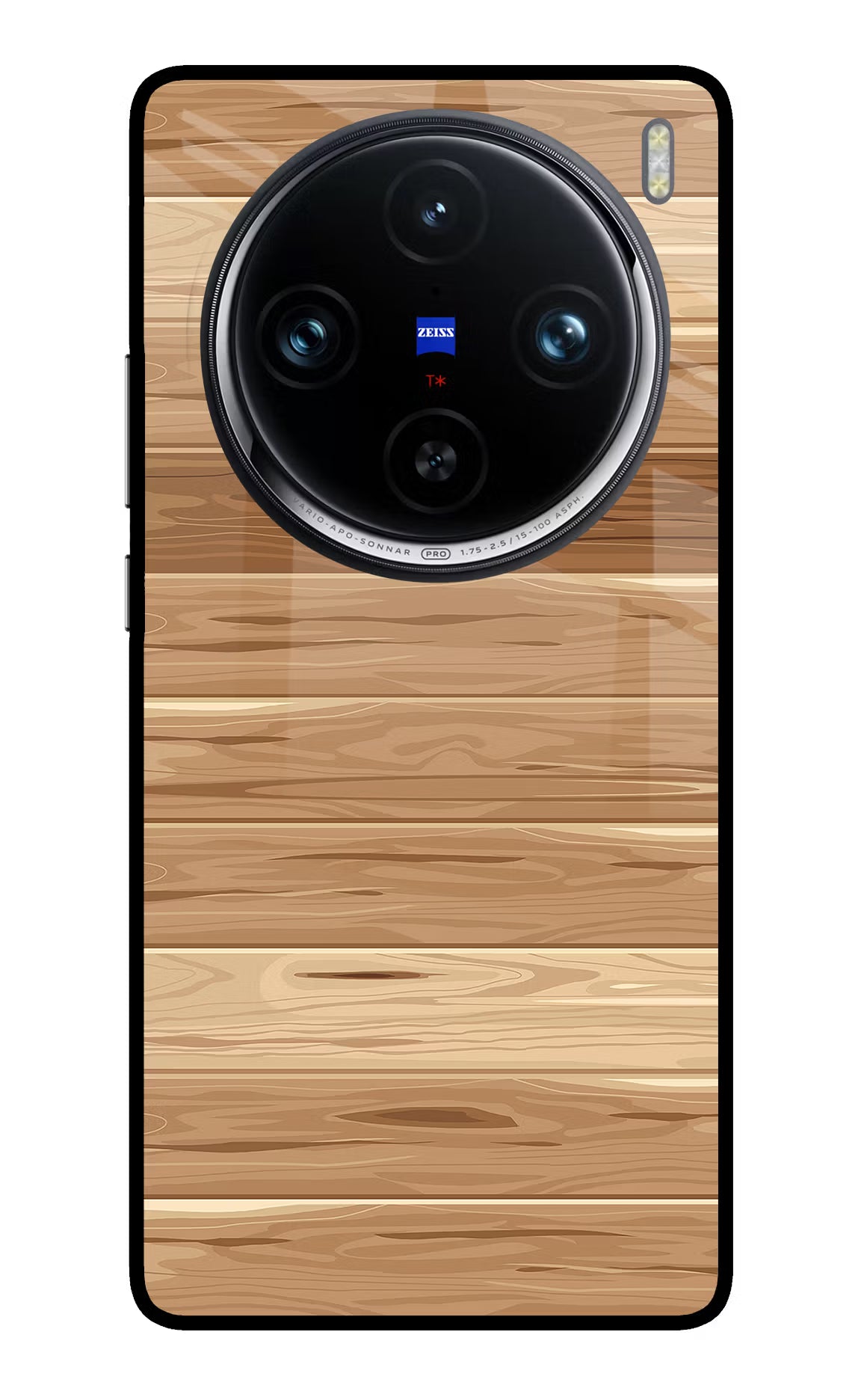 Wooden Vector Vivo X100 Pro Glass Case Back Cover by Casekaro
