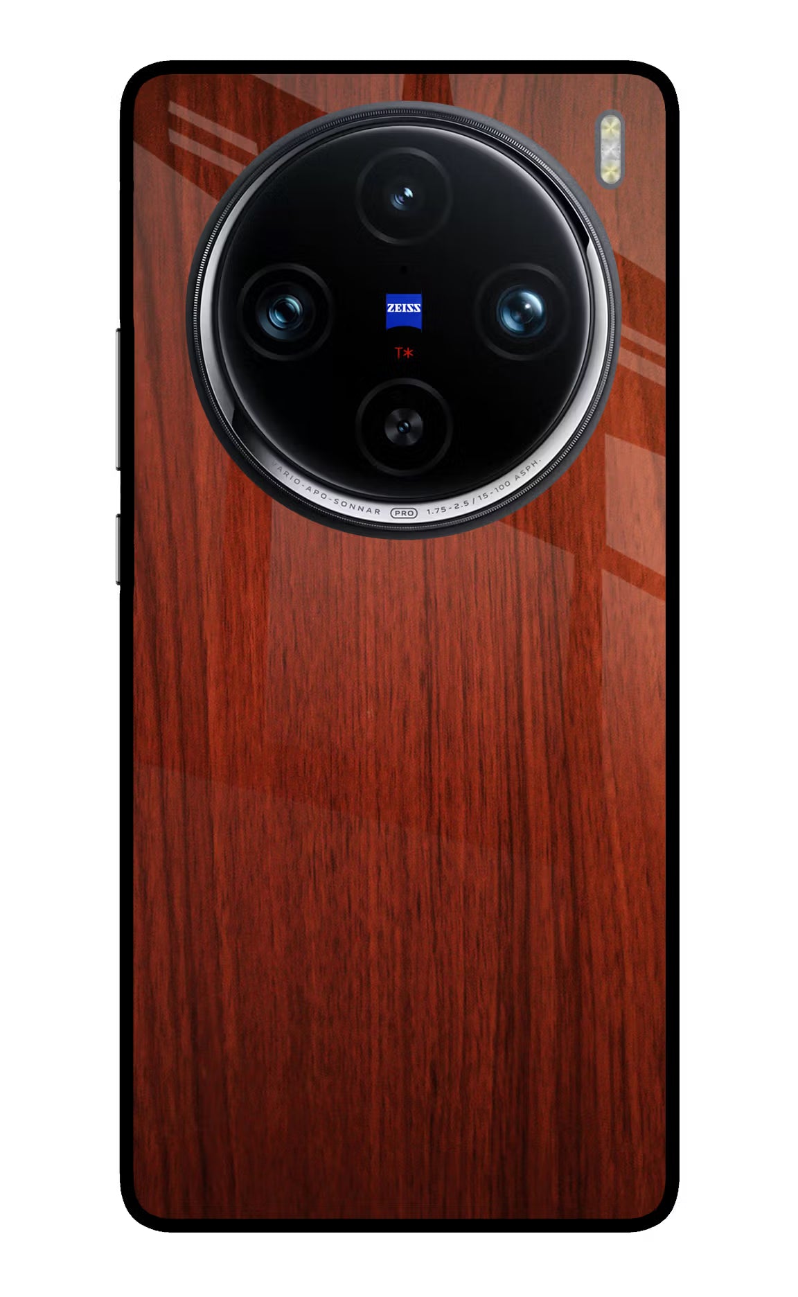 Wooden Plain Pattern Vivo X100 Pro Glass Case Back Cover by Casekaro