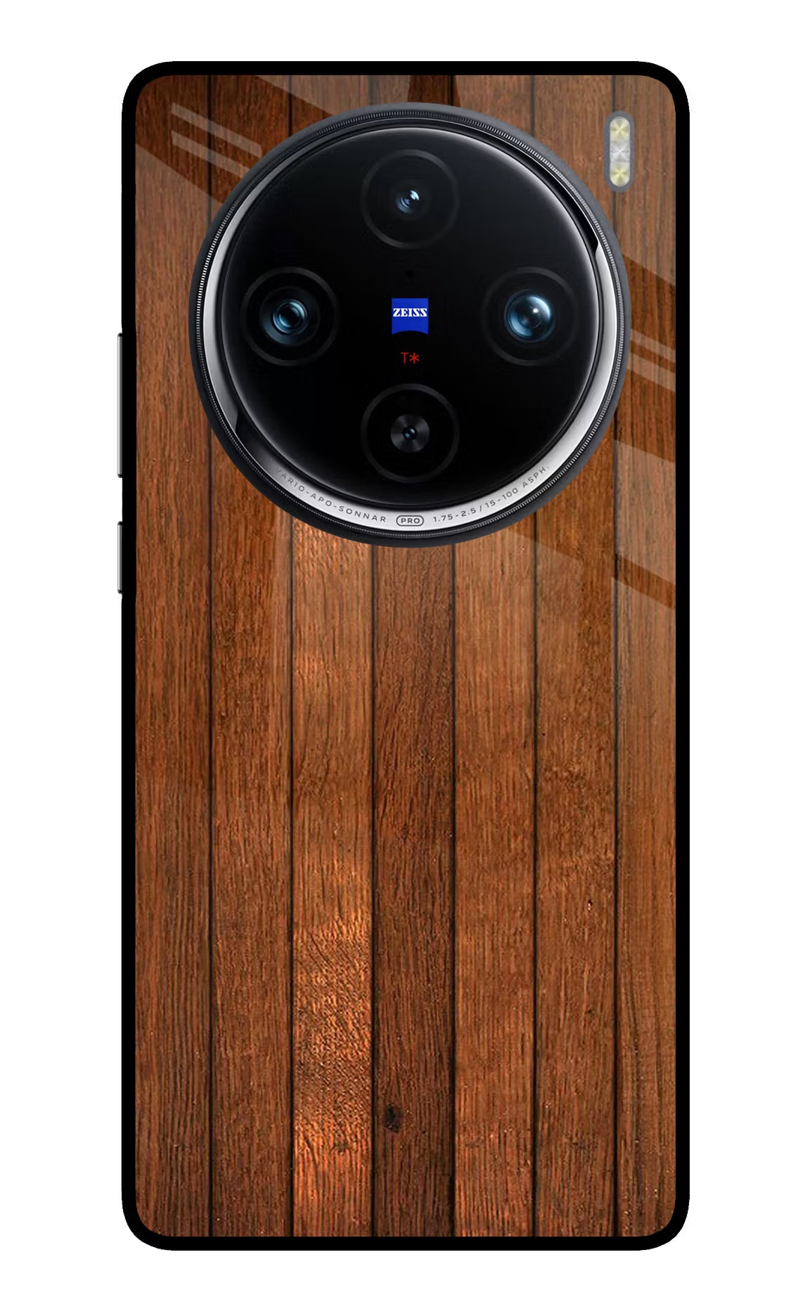 Wooden Artwork Bands Vivo X100 Pro Glass Case Back Cover by Casekaro