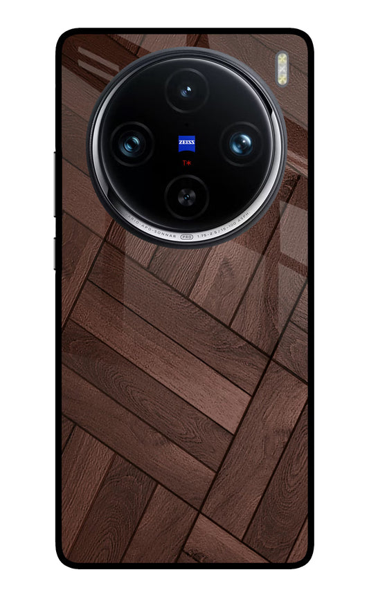 Wooden Texture Design Vivo X100 Pro Glass Case