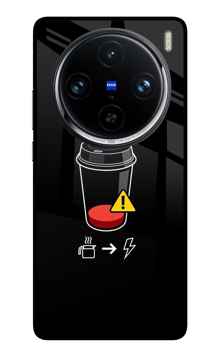 Coffee Vivo X100 Pro Back Cover, Glass case