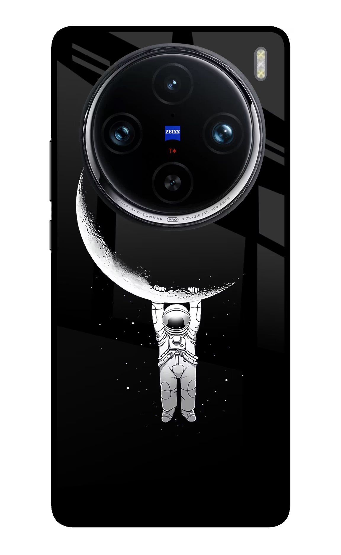 Moon Space Vivo X100 Pro Glass Case Back Cover by Casekaro