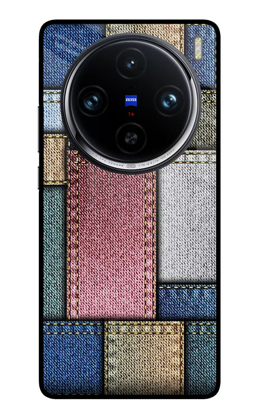 Multicolor Jeans Vivo X100 Pro Glass Case