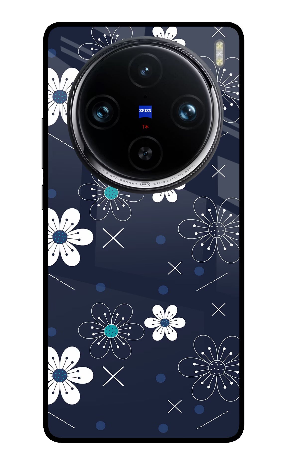 Flowers Vivo X100 Pro Glass Case