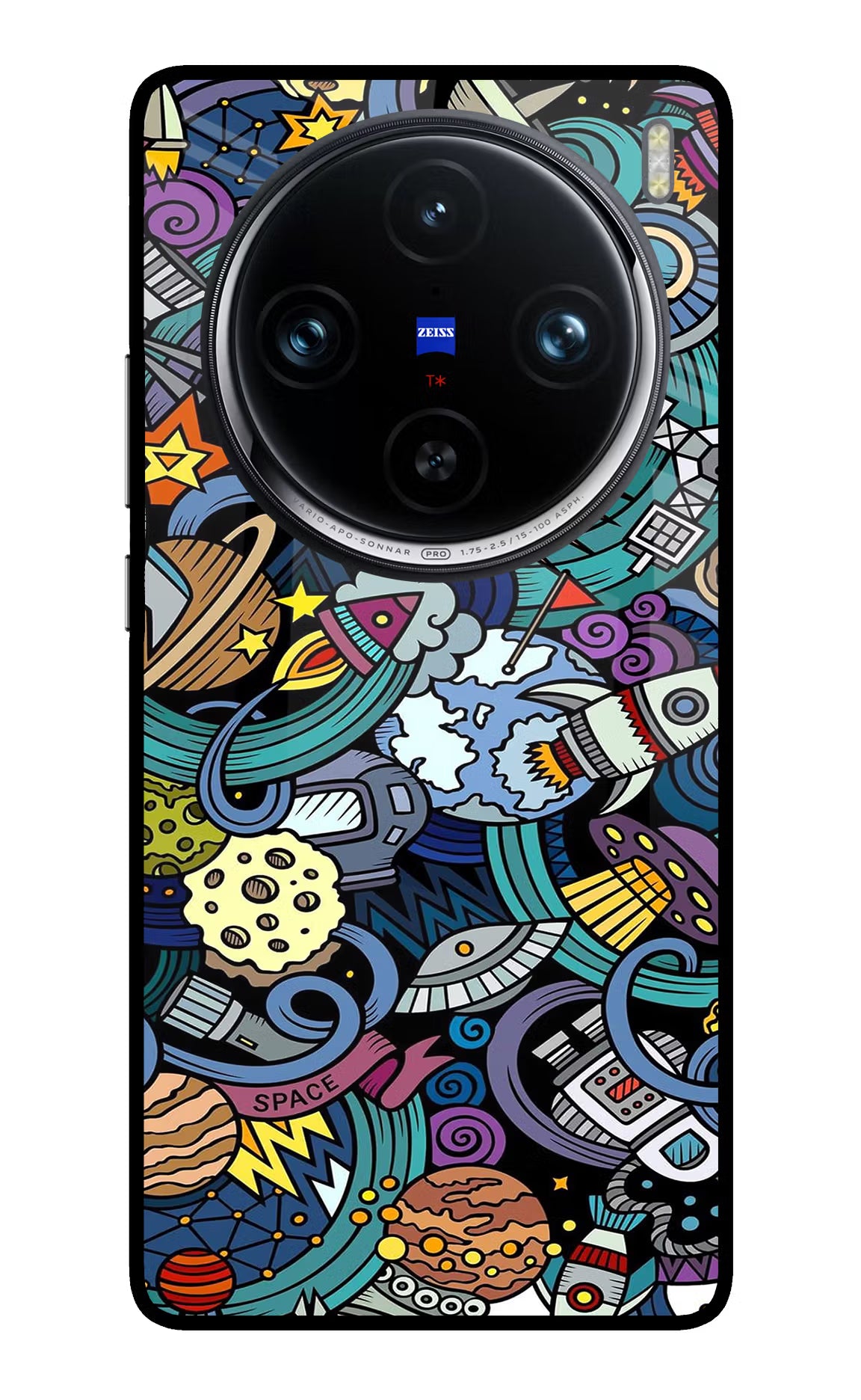 Space Abstract Vivo X100 Pro Glass Case Back Cover by Casekaro