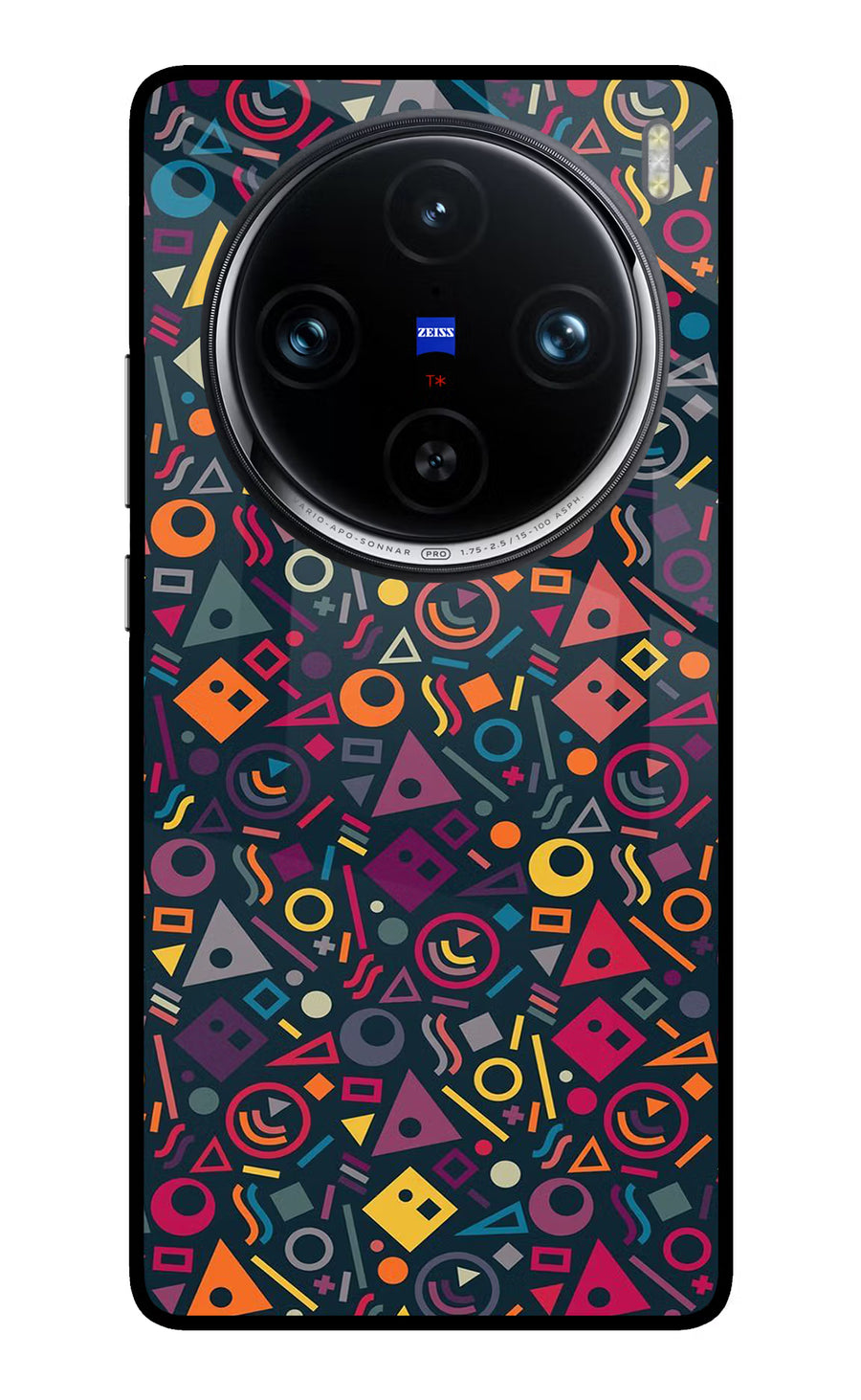 Geometric Abstract Vivo X100 Pro Back Cover, Glass case